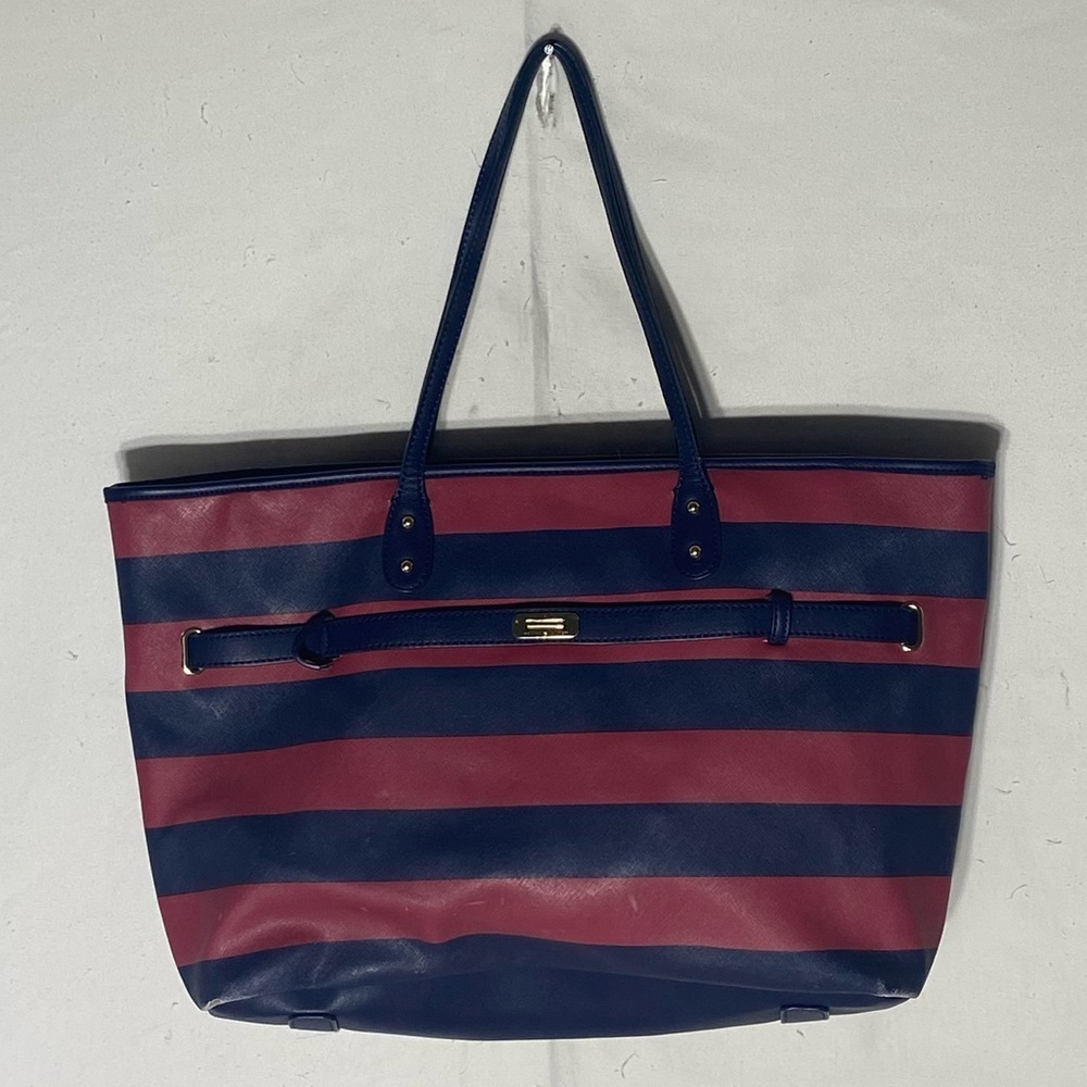 Tommy Hilfiger Blue Red Striped Tote Bag Shoulder Bag